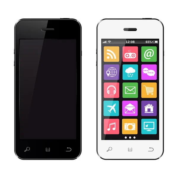 Modern touchscreen smartphones — Stock Vector