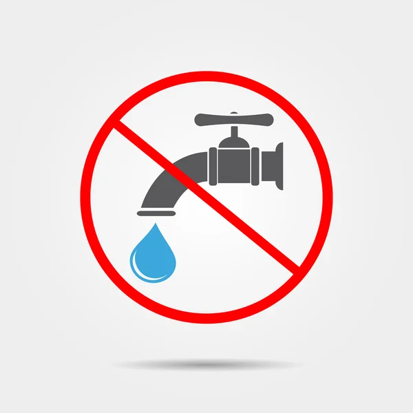 Stop water leak sign — Stock Vector