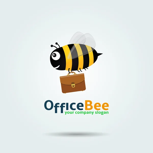 Ufficio Bee logo modello di progettazione vettoriale — Vettoriale Stock
