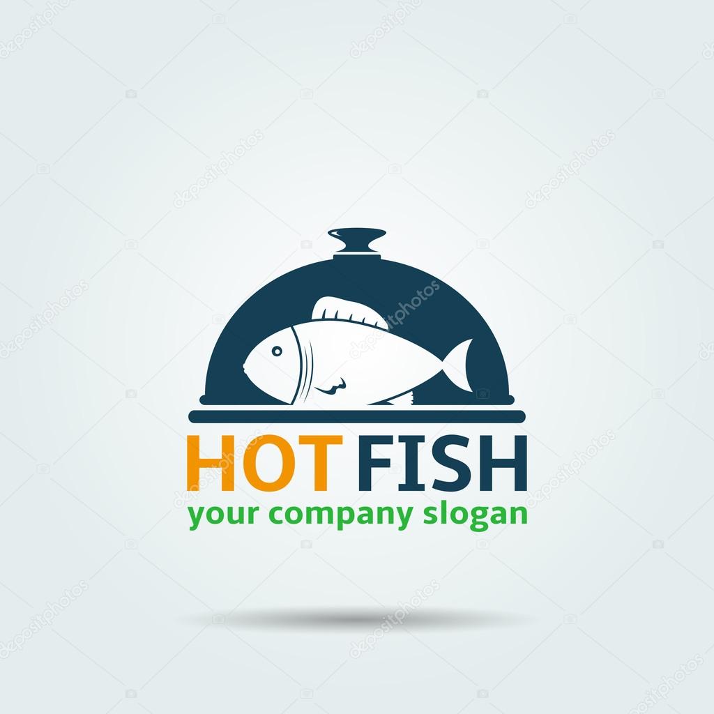 Hot Fish Logo Template Design Vector