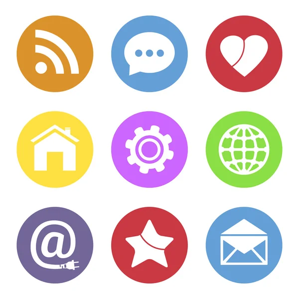 Conjunto de iconos de red social — Vector de stock