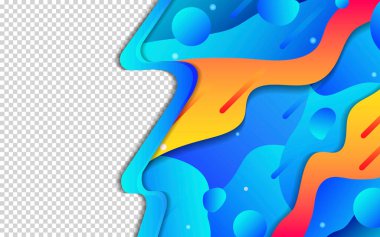 Şeffaf çerçeve kavramına sahip soyut arkaplan, dalga şekilleri bileşimi. Şablon, broşür, el ilanı, satış afişi vs. için uygun. Vektör illüstrasyonu.