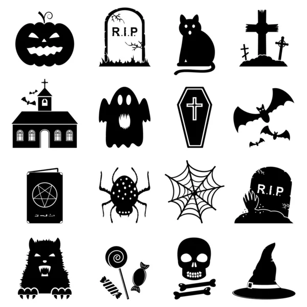 Conjunto de ícone de Halloween — Vetor de Stock