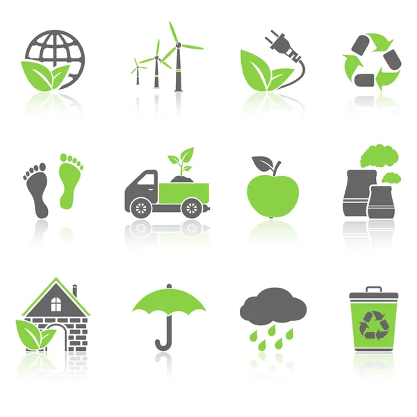 Vector eco iconos — Vector de stock