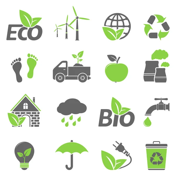 Eco-ikonok — Stock Vector