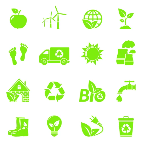 Ecologie pictogrammen — Stockvector