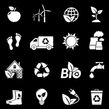 Ekoloji simgeler vektör