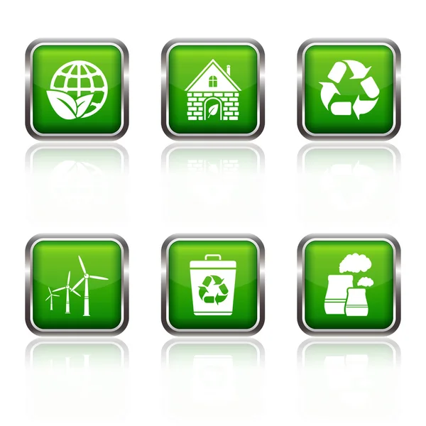 Ecología vector iconos. — Vector de stock