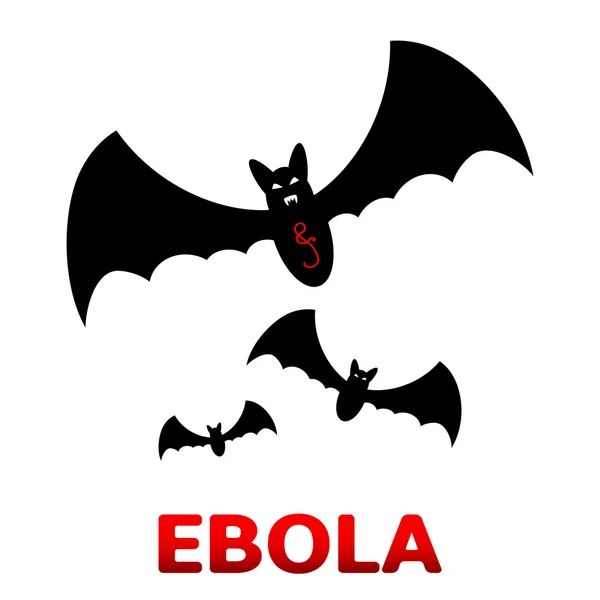 Fruit bats are carriers of Ebola — Stock Vector
