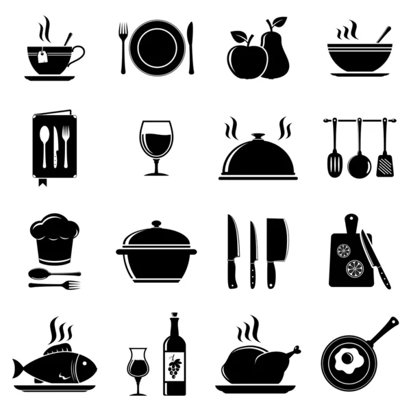 Vector cocina iconos — Vector de stock