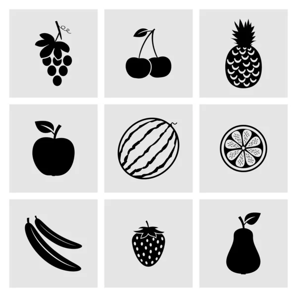 Icônes de fruits — Image vectorielle