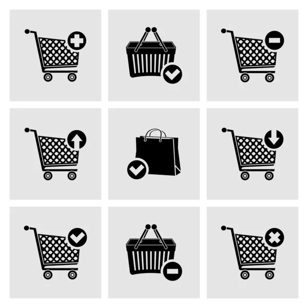 Shopping cart ikoner — Stock vektor