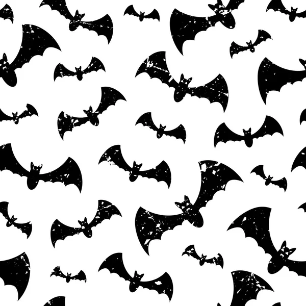 Vector seamless pattern with bats — Stock Vector