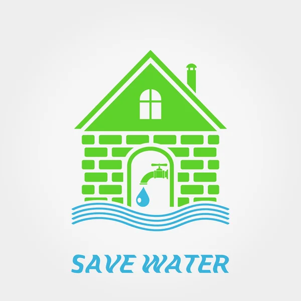 Risparmiare acqua — Vettoriale Stock