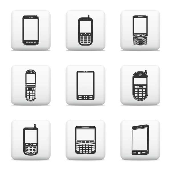 Telefonní ikony — Stockový vektor