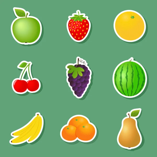 Fruit stickers — Stockvector