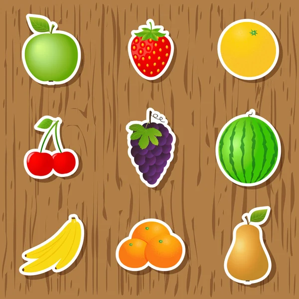 Set van groenten stickers — Stockvector