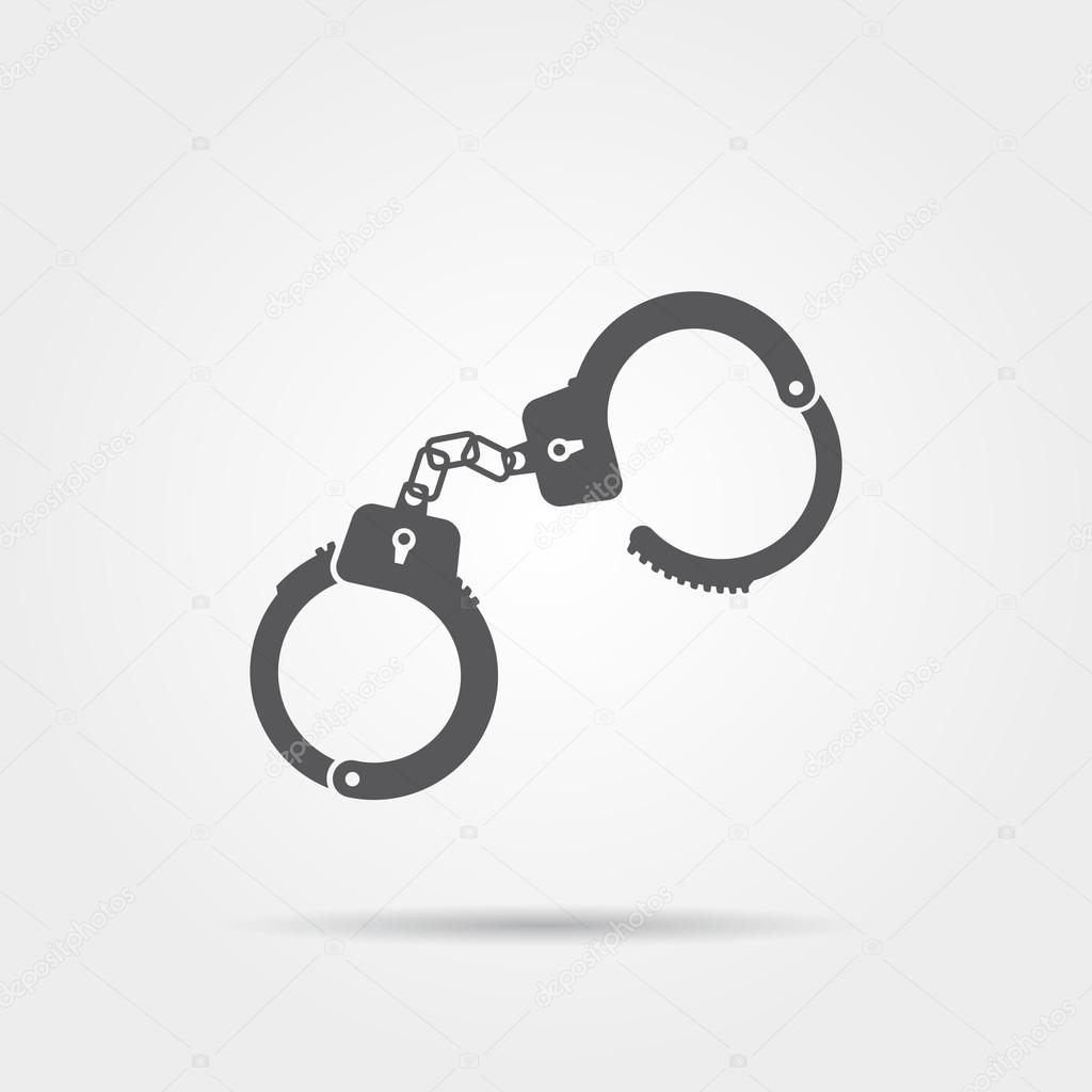 Handcuffs grey icon