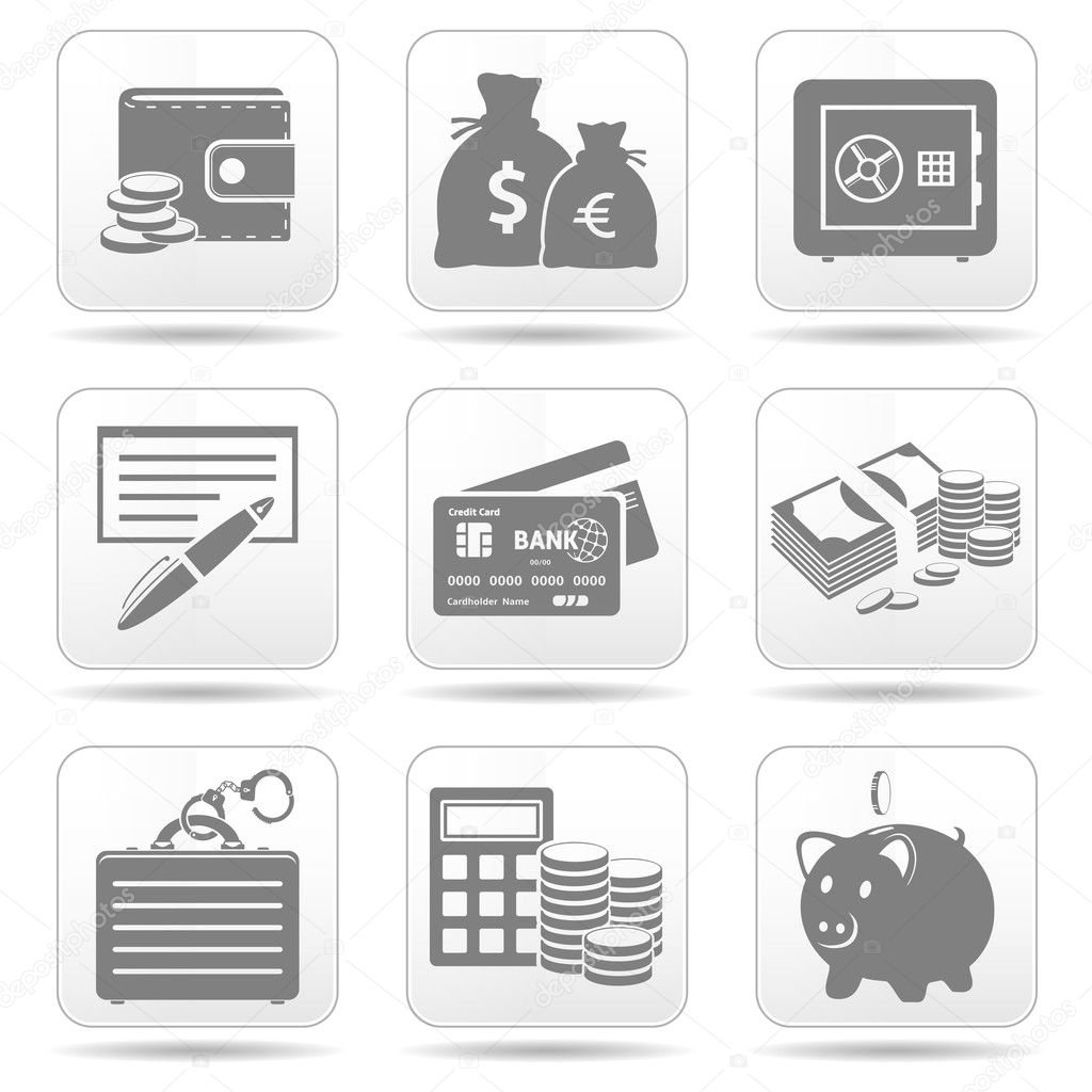 Finance icons set