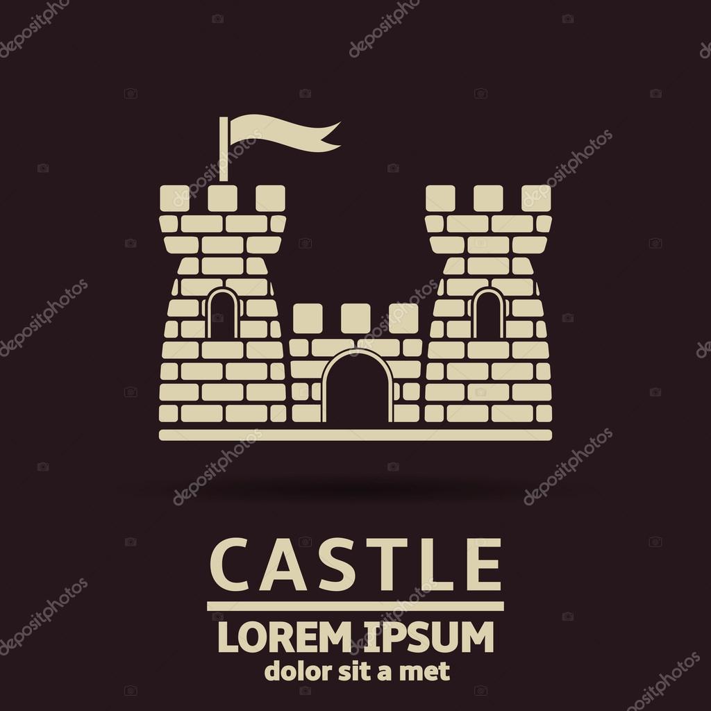 Castle vector logo design template