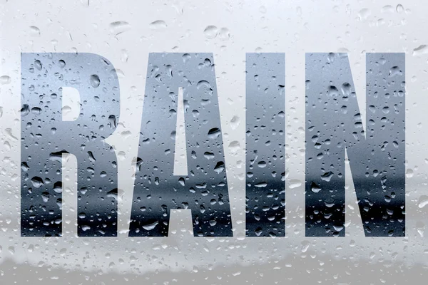 Palavra chuva — Fotografia de Stock