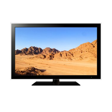 Dağ manzarası ile modern Tv