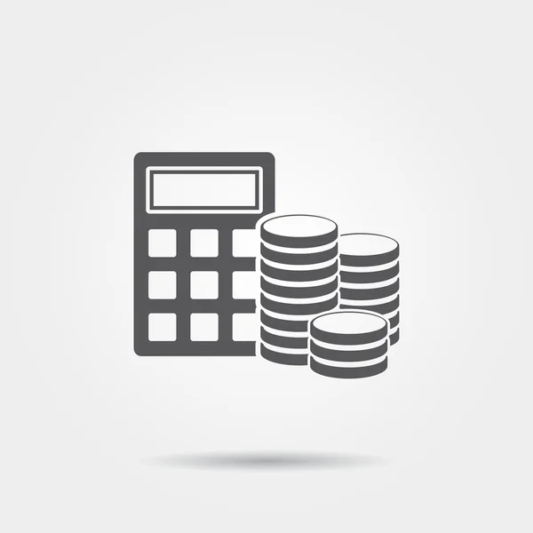 Ícone de dinheiro e calculadora — Vetor de Stock