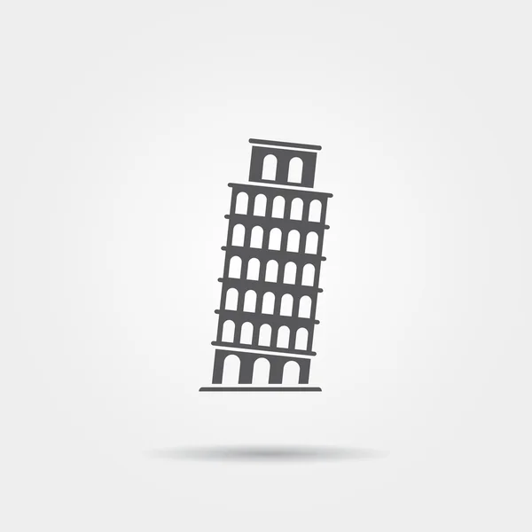 ピサの塔のアイコン — ストックベクタ