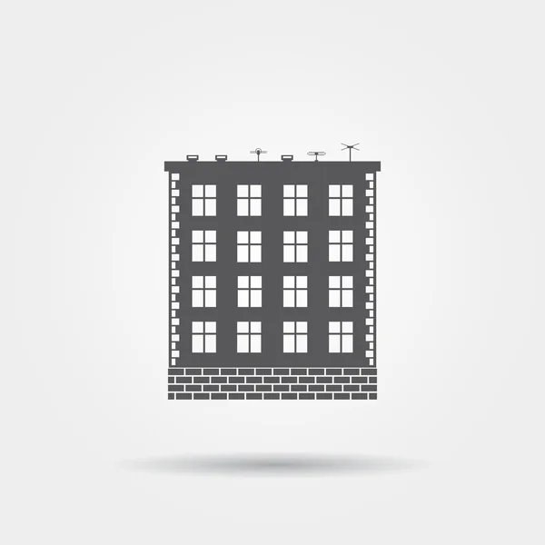 Apartamento casa vector icono — Vector de stock