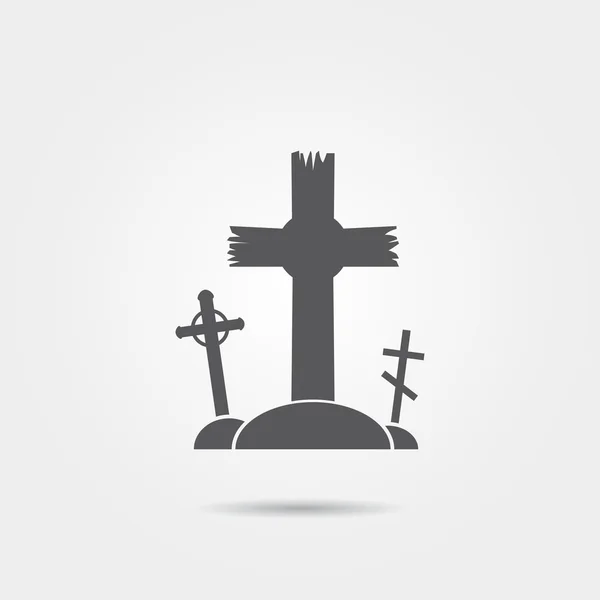 Cemetery vector icon — Stock Vector