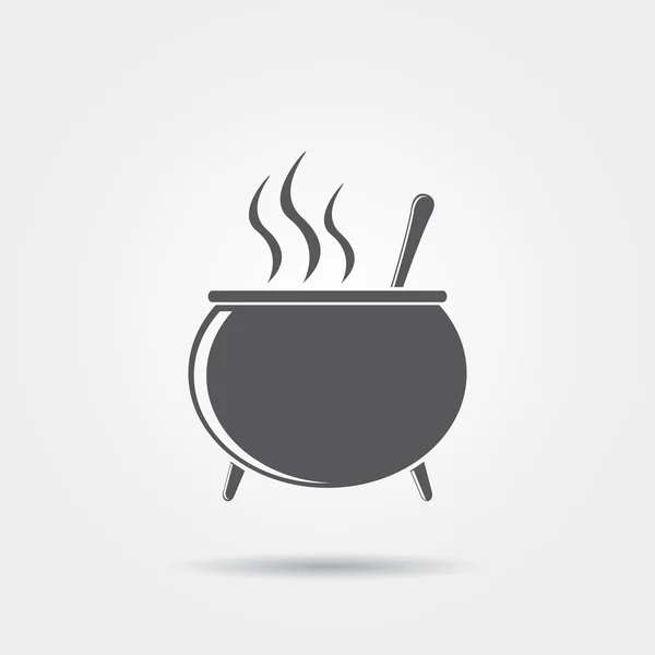 Halloween witch's cauldron icon — Stock Vector