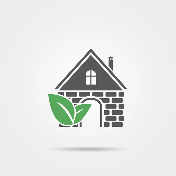 Ícone Eco casa — Vetor de Stock
