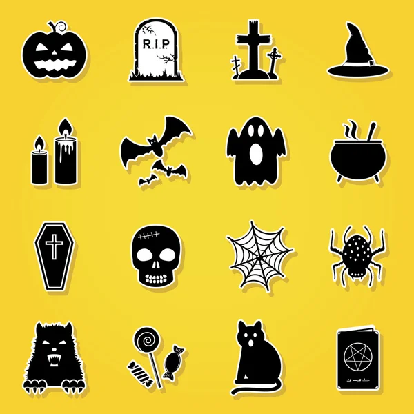 Adesivos haloween — Vetor de Stock