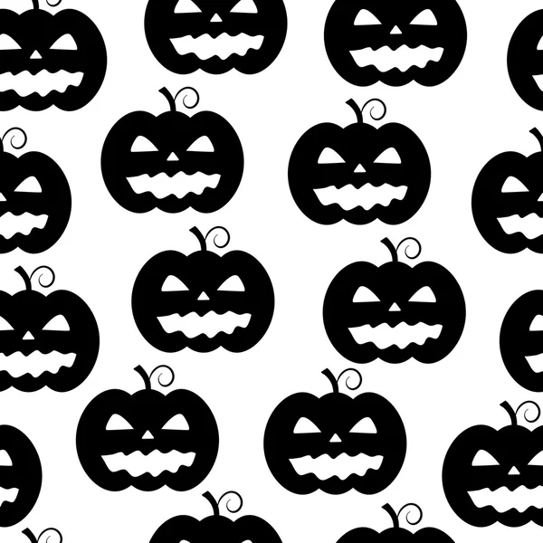 Modello Halloween con zucche — Vettoriale Stock