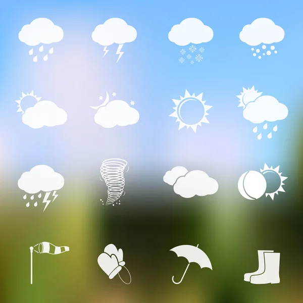 Väder vektor ikoner — Stock vektor