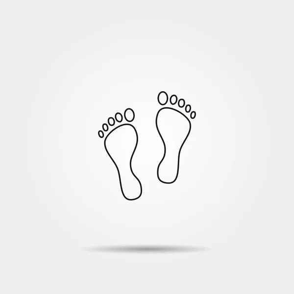 Footprints ikon — Stock vektor