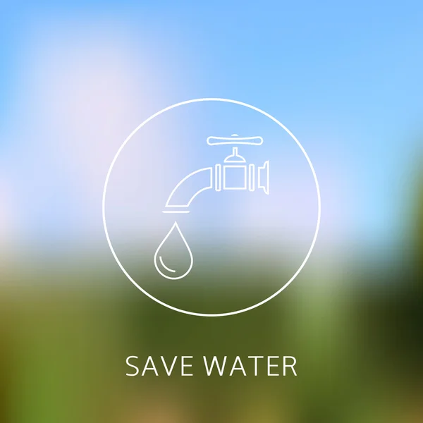 Salva concetto di acqua — Vettoriale Stock