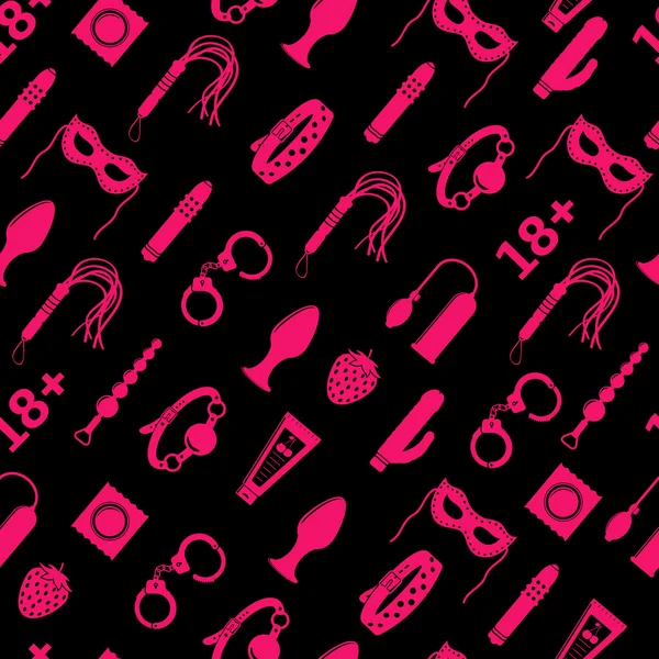 Sex toys modèle sans couture — Image vectorielle