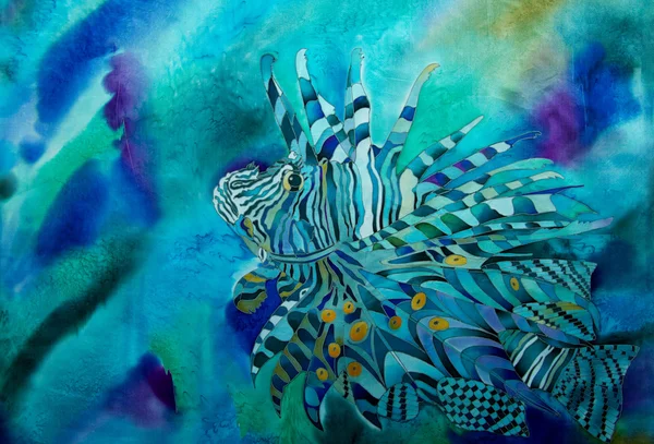 Wonderful art of a lionfish — Stock Photo, Image