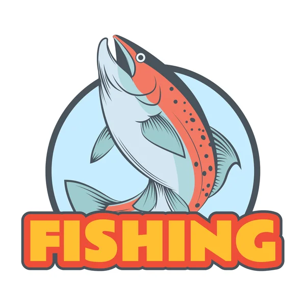 Öring fiske banner — Stock vektor