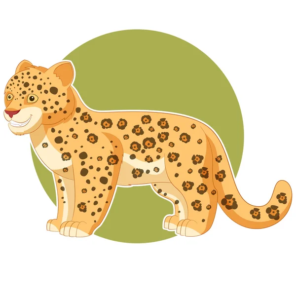 Rajzfilm mosolygó Jaguar — Stock Vector