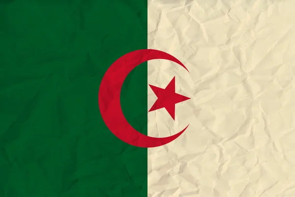 Algerien Papierfahne — Stockvektor