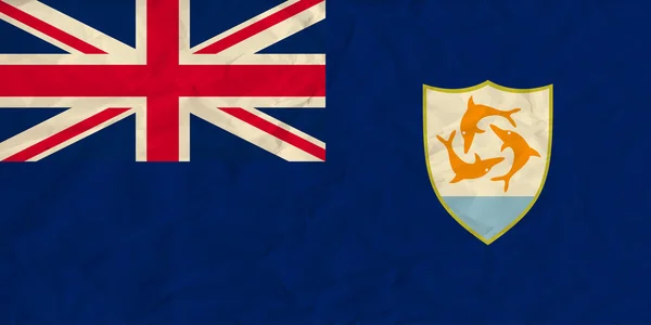 Vlag van Anguilla papier — Stockvector