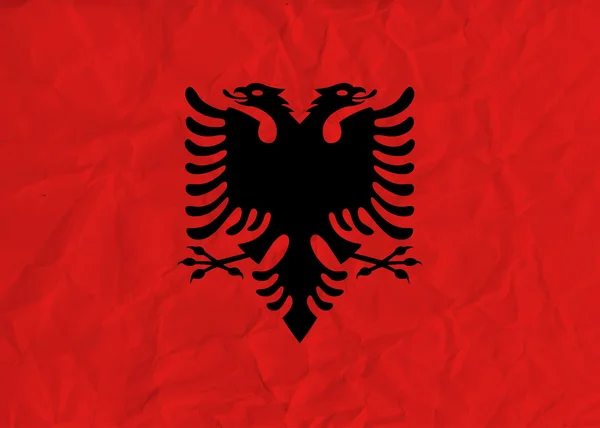 Vlag van Albanië papier — Stockvector