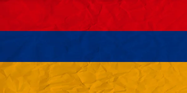 Vlag van Armenië papier — Stockvector