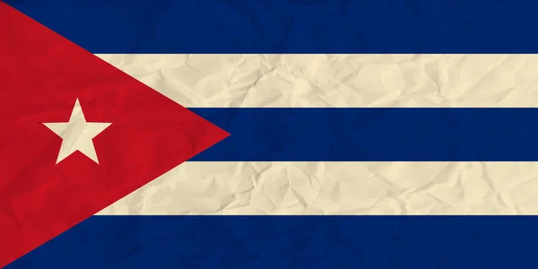 Küba kağıt bayrak — Stok Vektör