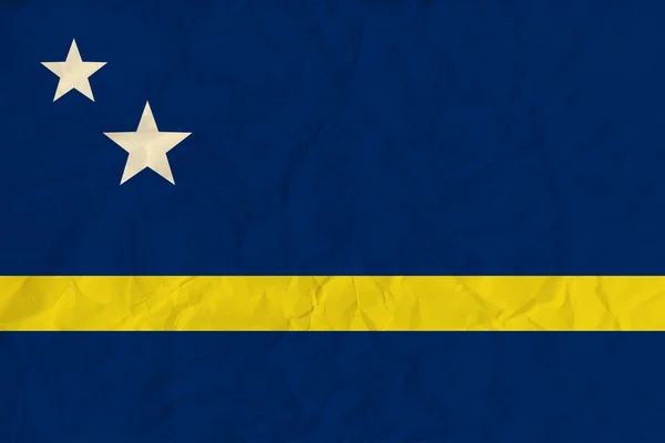 Bandiera di carta Curacao — Vettoriale Stock