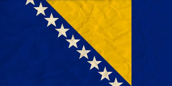 Bosnia and Herzegovina paper  flag — Stock Vector