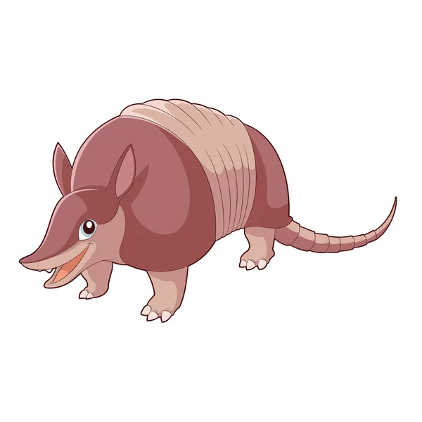 Dibujos animados feliz Armadillo — Vector de stock