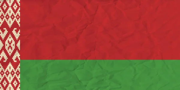 Vlajka Běloruska papíru — Stockový vektor